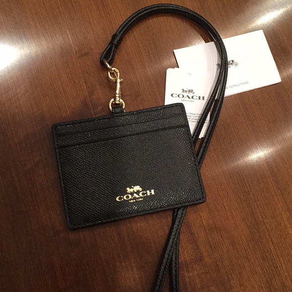 Coach leather ID badge lanyard - Picture 4 of 7